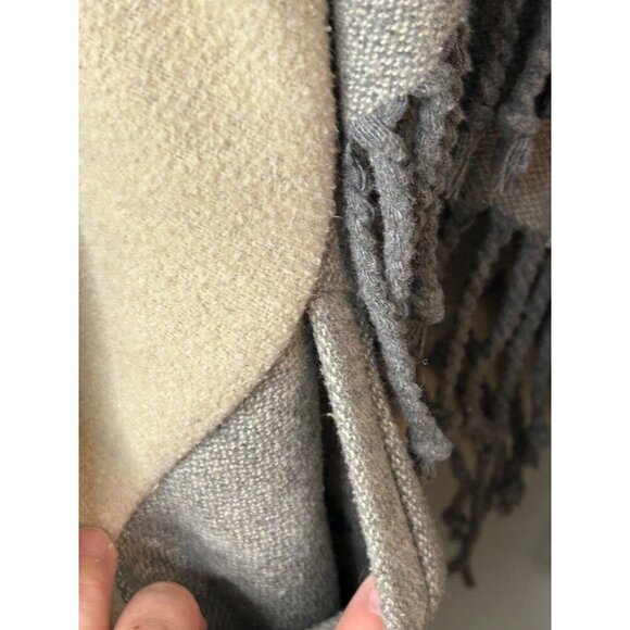 BB Dakota Fringe Drape Front Coat women’s sz Large - Picture 5 of 9